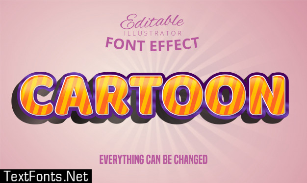 Cartoon text,  font effect