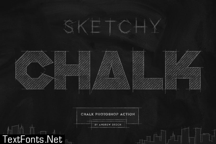 Chalk Lettering - Photoshop Action AUWJEZD