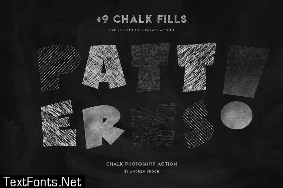 Chalk Lettering - Photoshop Action AUWJEZD