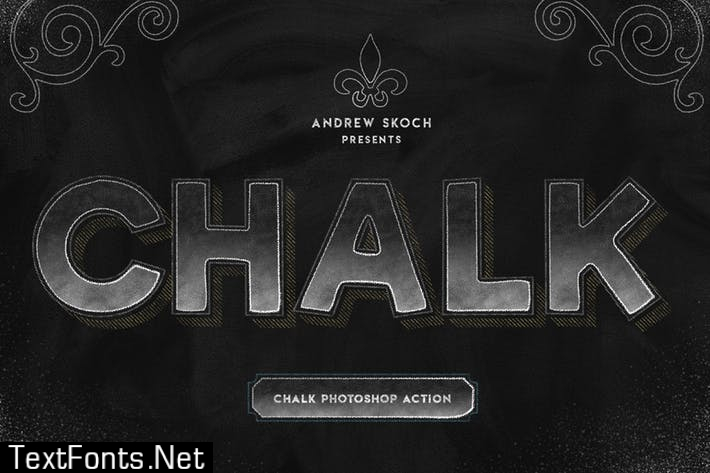 Chalk Lettering - Photoshop Action AUWJEZD