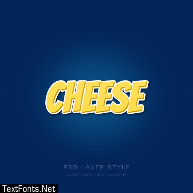 Cheese text effect with texture