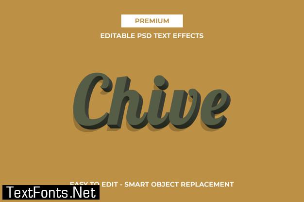 Chive - 3d pantone color text effect template