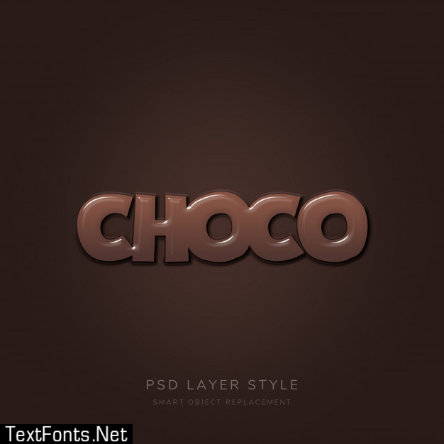 Chocolate text effect