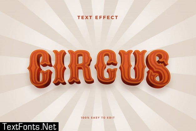 Circus 3d text effect