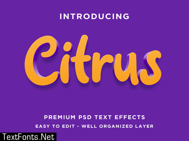 Citrus text effect