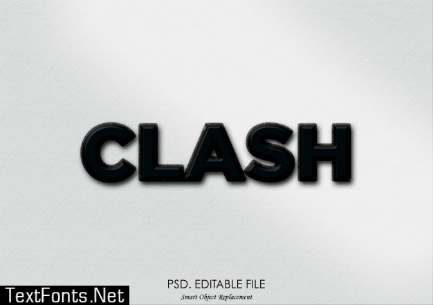 Clash 3d text effect