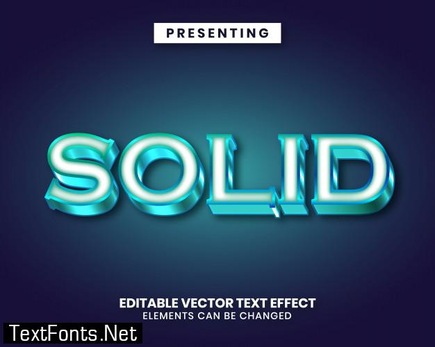 Classic glossy metallic style editable text effect