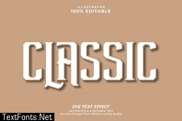 Classic text effect style