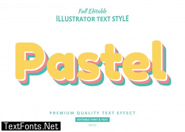 Color pastel text  effect