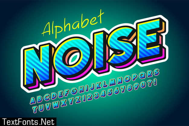 Colorful  display font , alphabet, letters