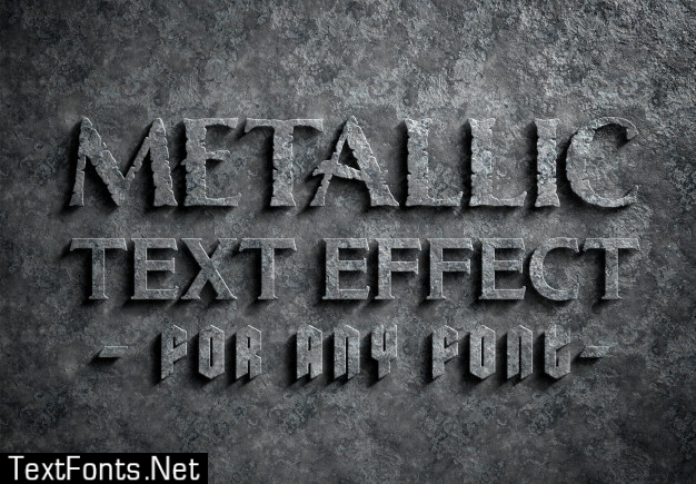 Corroded metal text effect