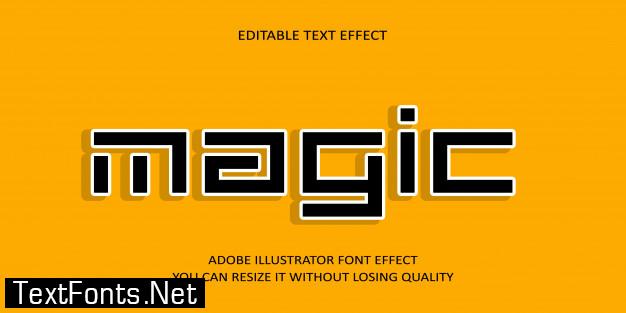 Creative magic editable vector text effect font