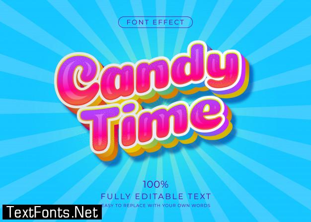 Cute candy text effect,  font style