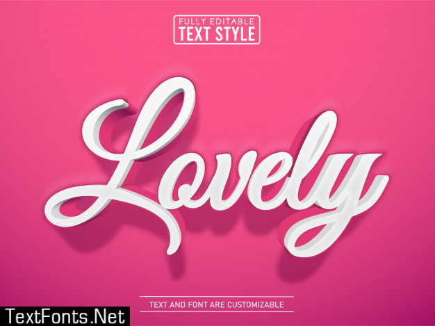 Cute  lovely pink with shadow text effect