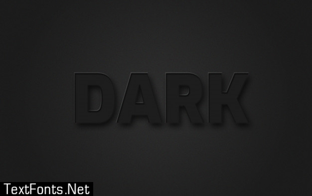 Dark text style effect