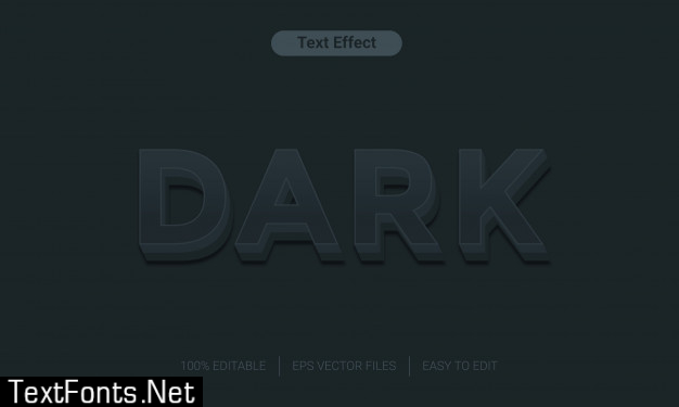 Dark theme text style effect