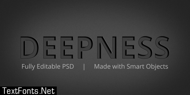 Deepness editable text style effect