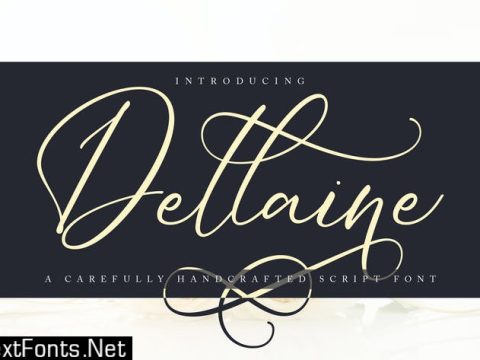 Dellaine | A Carefully Handcrafted Script Font