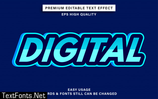 Digital text effect