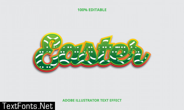 Easter text effect editable