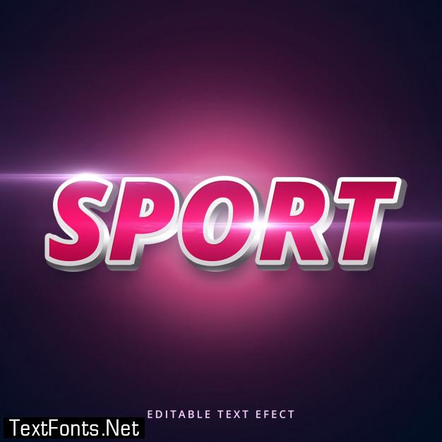 Editable stroke sport text effect