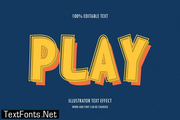 Editable text effect