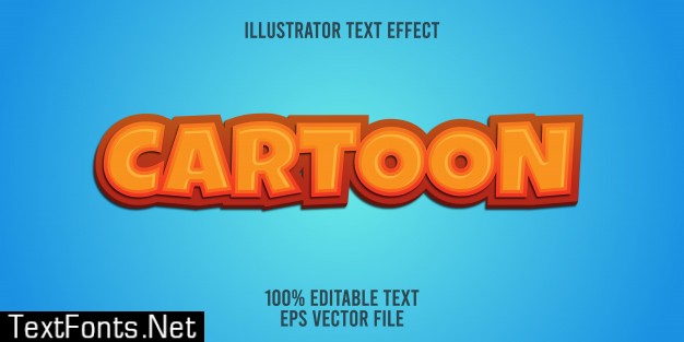 Editable text effect   cartoon style