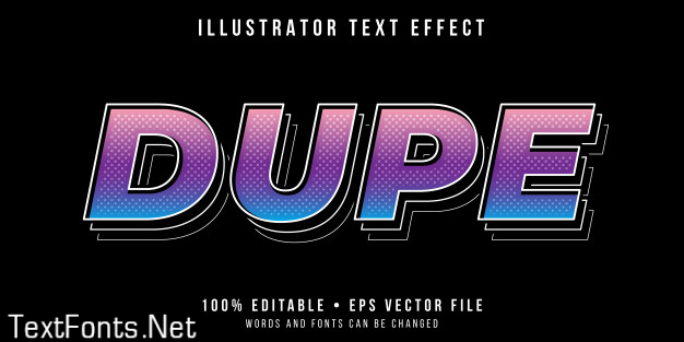 Editable text effect - duplicate text style