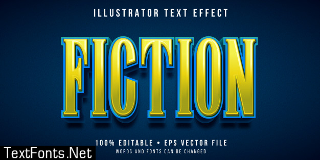 Editable text effect - fictional title style