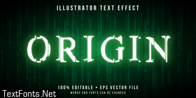 Editable text effect - glitch codes style