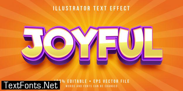 Editable text effect - happy feeling style