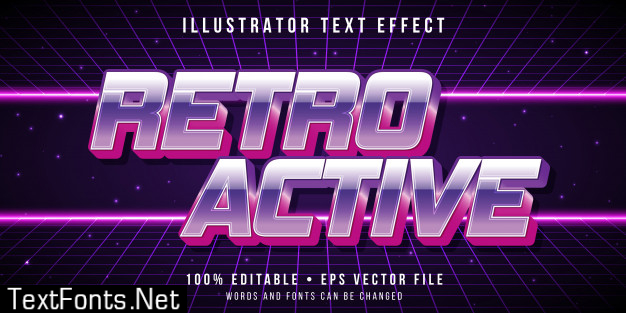 Editable text effect - retro game style