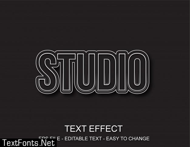 Editable text effect studio