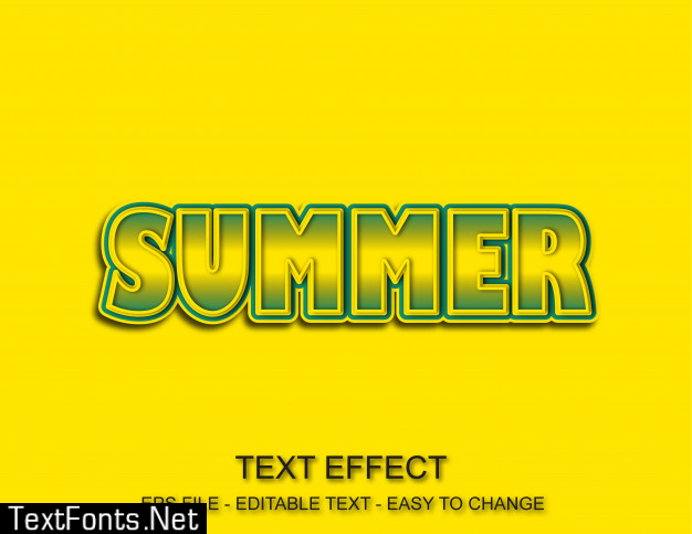 Editable text effect summer