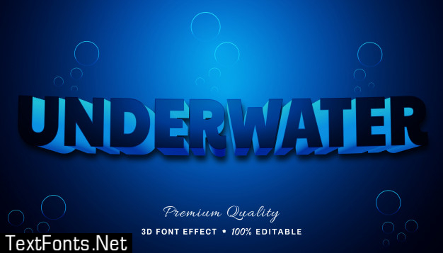 Editable text effect - underwater