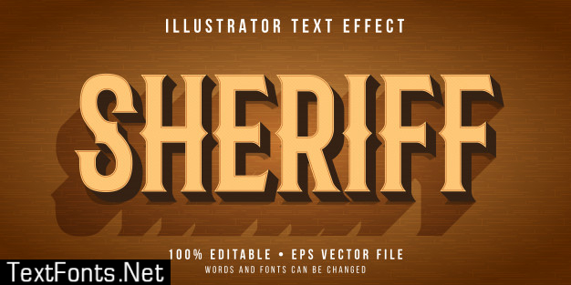 Editable text effect - wild west style