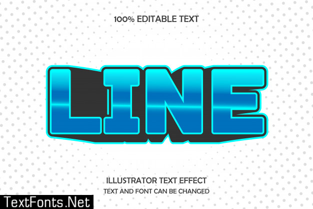 Editable text effect,easy editable font