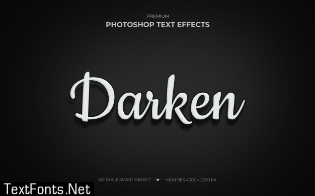 Elegant dark text effect mockup