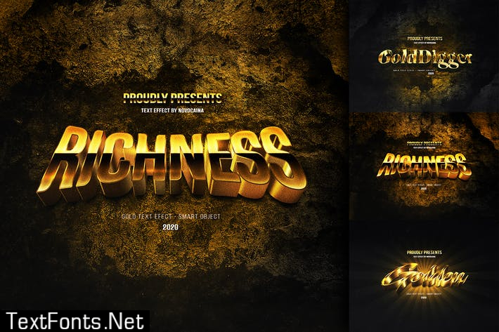 Elegant Gold Text Effects AKS6A3H