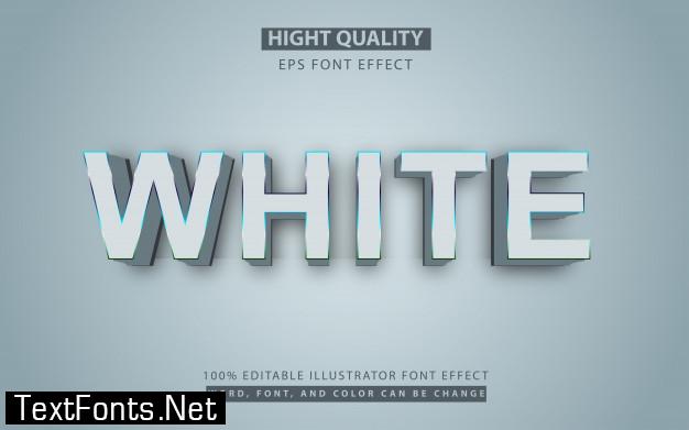 Elegant white text effect