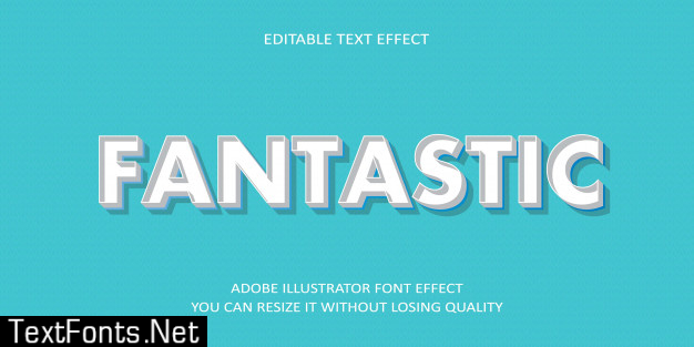 Fantastic vector editable text effect font on sky blue