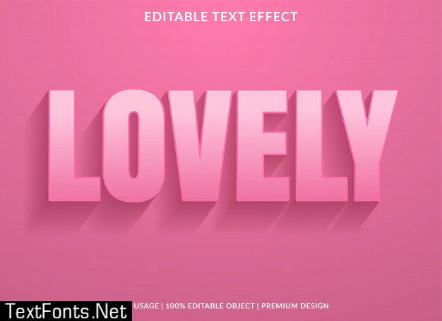 Feminine text effect