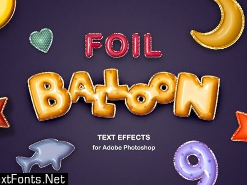 Foil Balloon Text Effects Y7D6E5B