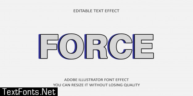 Force editable text effect