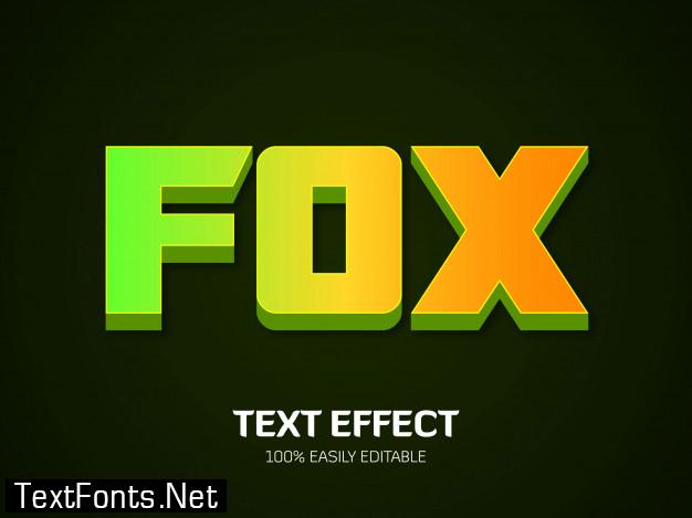 Fox text effect. font style