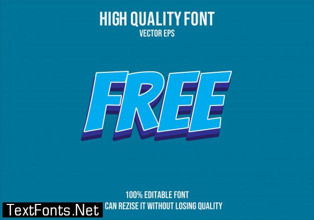 Free vector font text effect