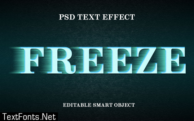 Freeze text effect