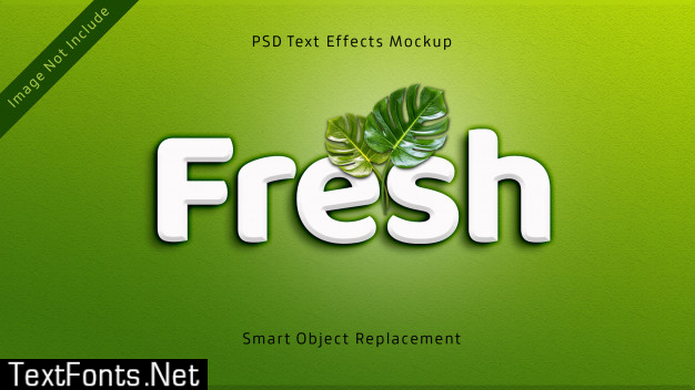 Fresh 3d text effects mockup