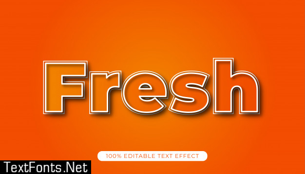 Fresh editable text effect with colorful gradient