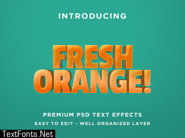 Fresh orange text effect